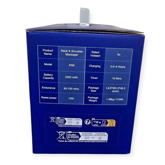 NEW IN BOX KNQZE Deep Tissue 4D Neck Shoulder Kneading Massager with Heat KN6 - Picture 4 of 5